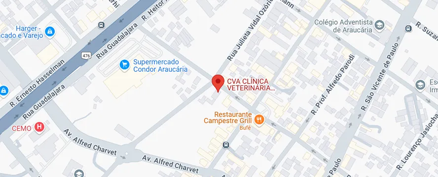 Mapa Clínica Veterinária Araucária CVA